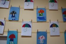 Prace plastyczne pt."Figle i psoty jesiennej pogody"